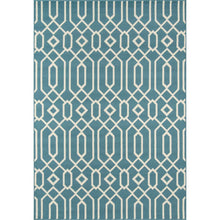Contemporary Rectangle Area Rug, Blue, 1'8" X 3'7"