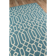 Contemporary Rectangle Area Rug, Blue, 1'8" X 3'7"