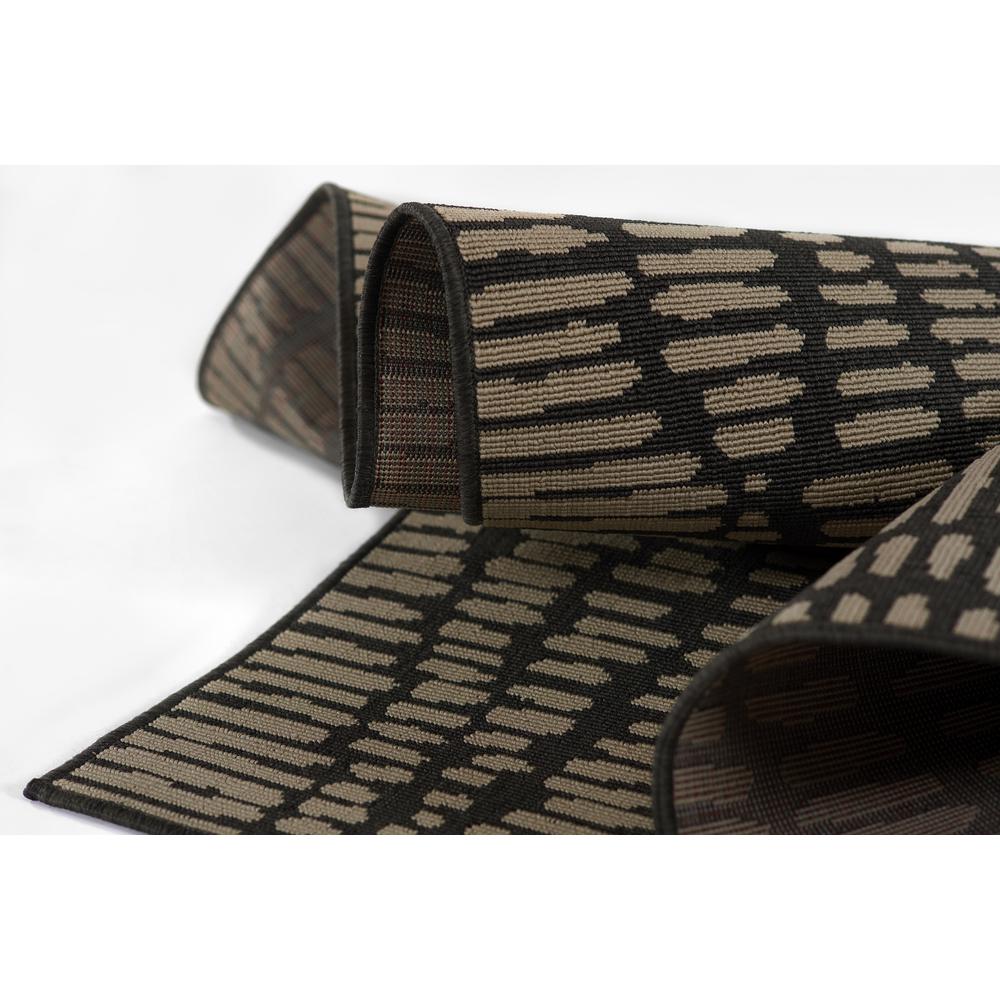 Contemporary Rectangle Area Rug, Charcoal, 1'8" X 3'7"