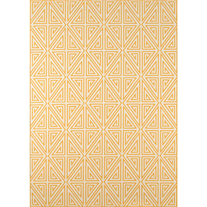 Contemporary Rectangle Area Rug, Yellow, 1'8" X 3'7"