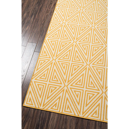 Contemporary Rectangle Area Rug, Yellow, 1'8" X 3'7"