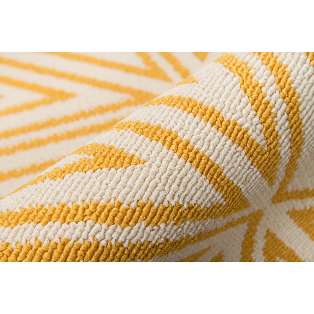 Contemporary Rectangle Area Rug, Yellow, 1'8" X 3'7"