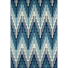Contemporary Rectangle Area Rug, Blue, 1'8" X 3'7"