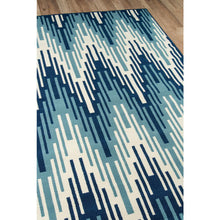 Contemporary Rectangle Area Rug, Blue, 1'8" X 3'7"