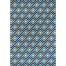 Contemporary Rectangle Area Rug, Blue, 1'8" X 3'7"