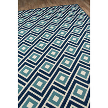 Contemporary Rectangle Area Rug, Blue, 1'8" X 3'7"