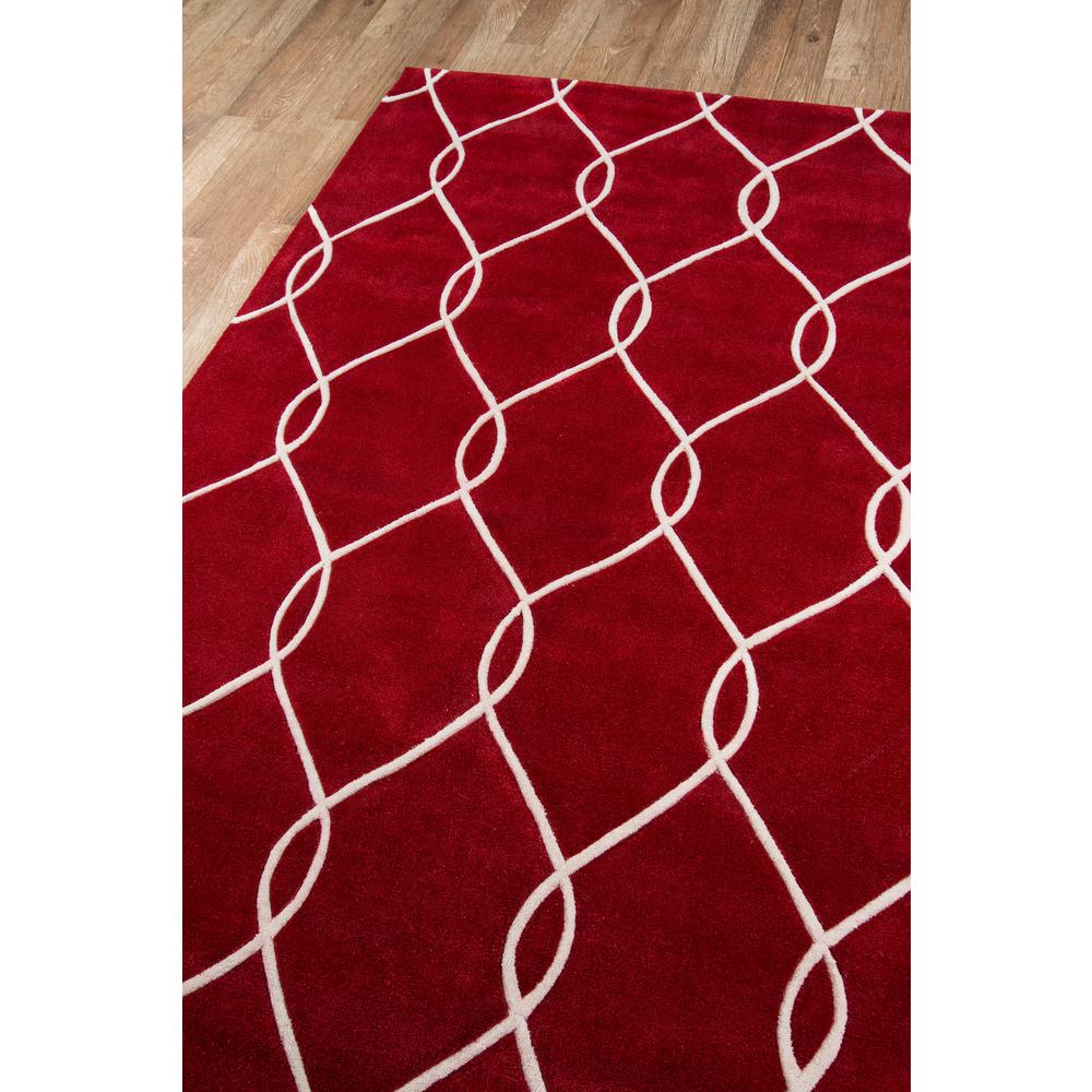 Contemporary Rectangle Area Rug, Red, 2' X 3'
