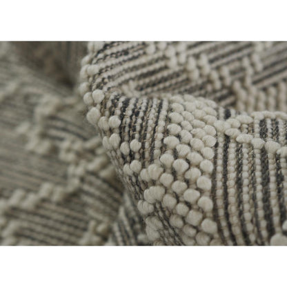 Contemporary Rectangle Area Rug, Charcoal, 9' X 12'