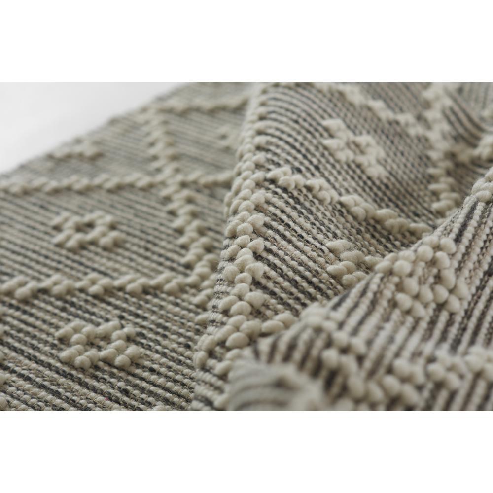 Contemporary Rectangle Area Rug, Charcoal, 9' X 12'