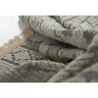 Traditional Rectangle Area Rug, Grey, 9' X 12'