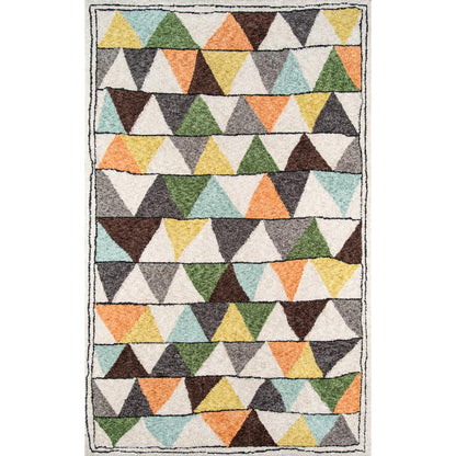 Modern Runner Area Rug, Multi, 2'3" X 8' Runner