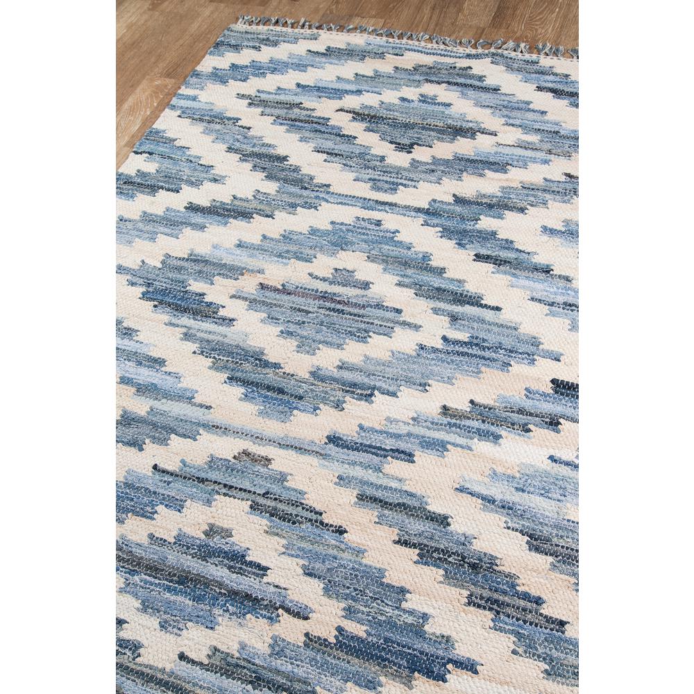 Contemporary Rectangle Area Rug, Blue, 2' X 3'