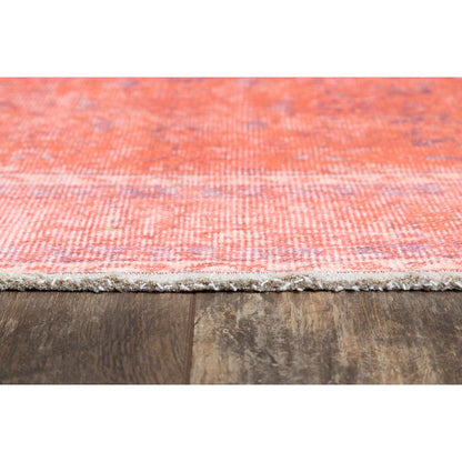 Traditional Rectangle Area Rug, Coral, 2' X 3'