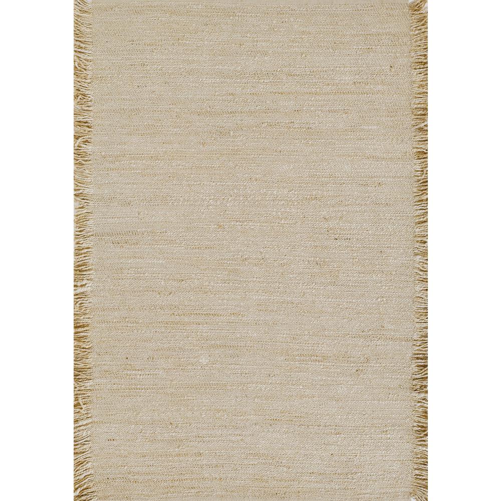 Contemporary Runner Area Rug, Ivory, 2'3" X 8' Runner