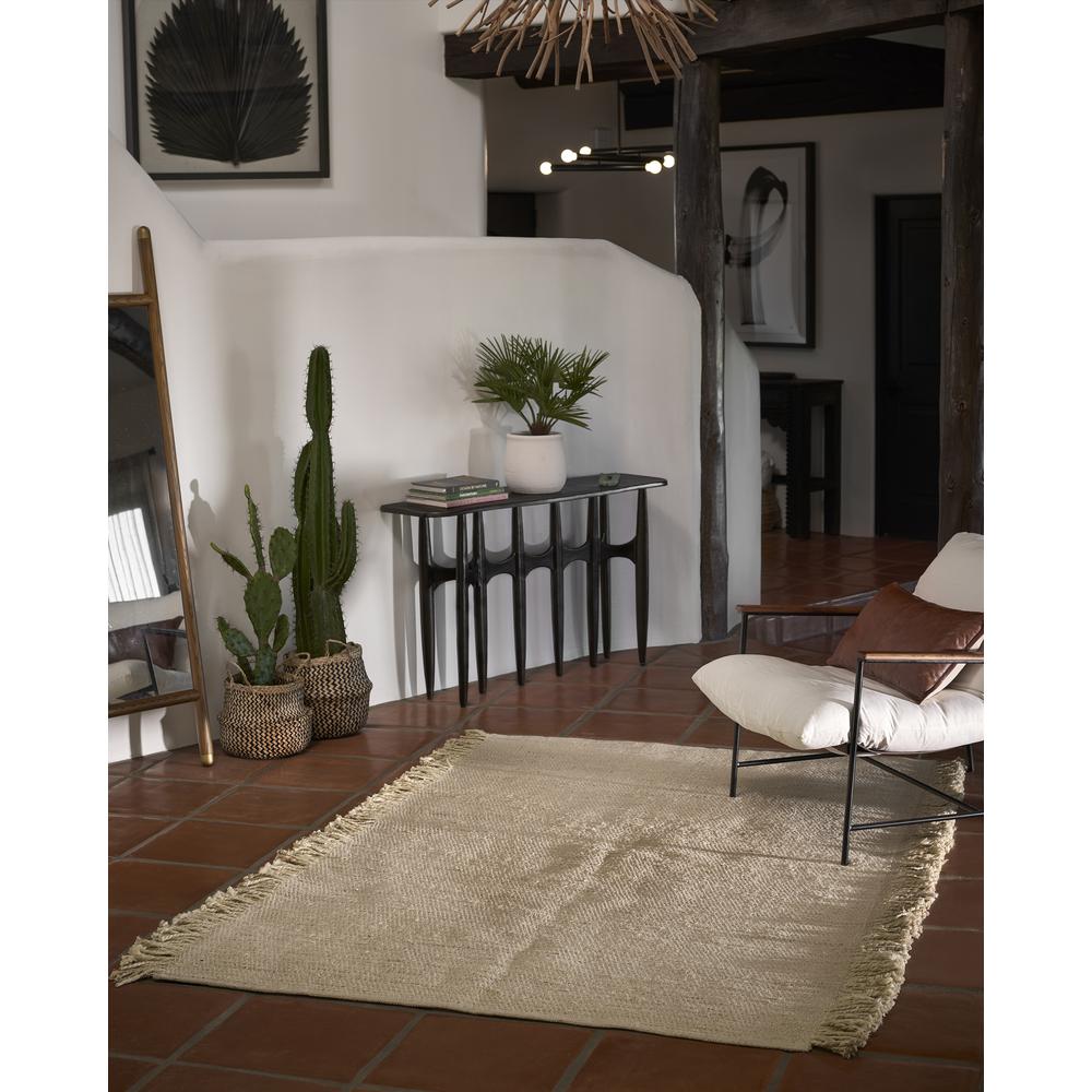 Contemporary Runner Area Rug, Ivory, 2'3" X 8' Runner