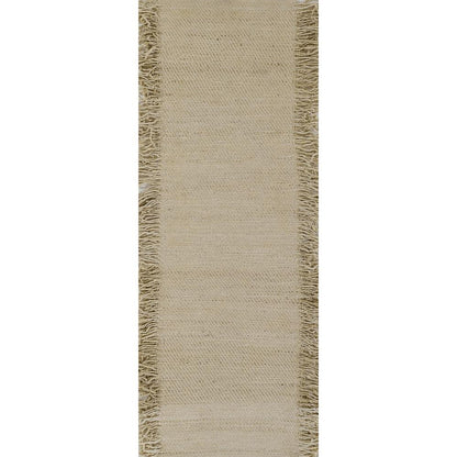 Contemporary Runner Area Rug, Ivory, 2'3" X 8' Runner