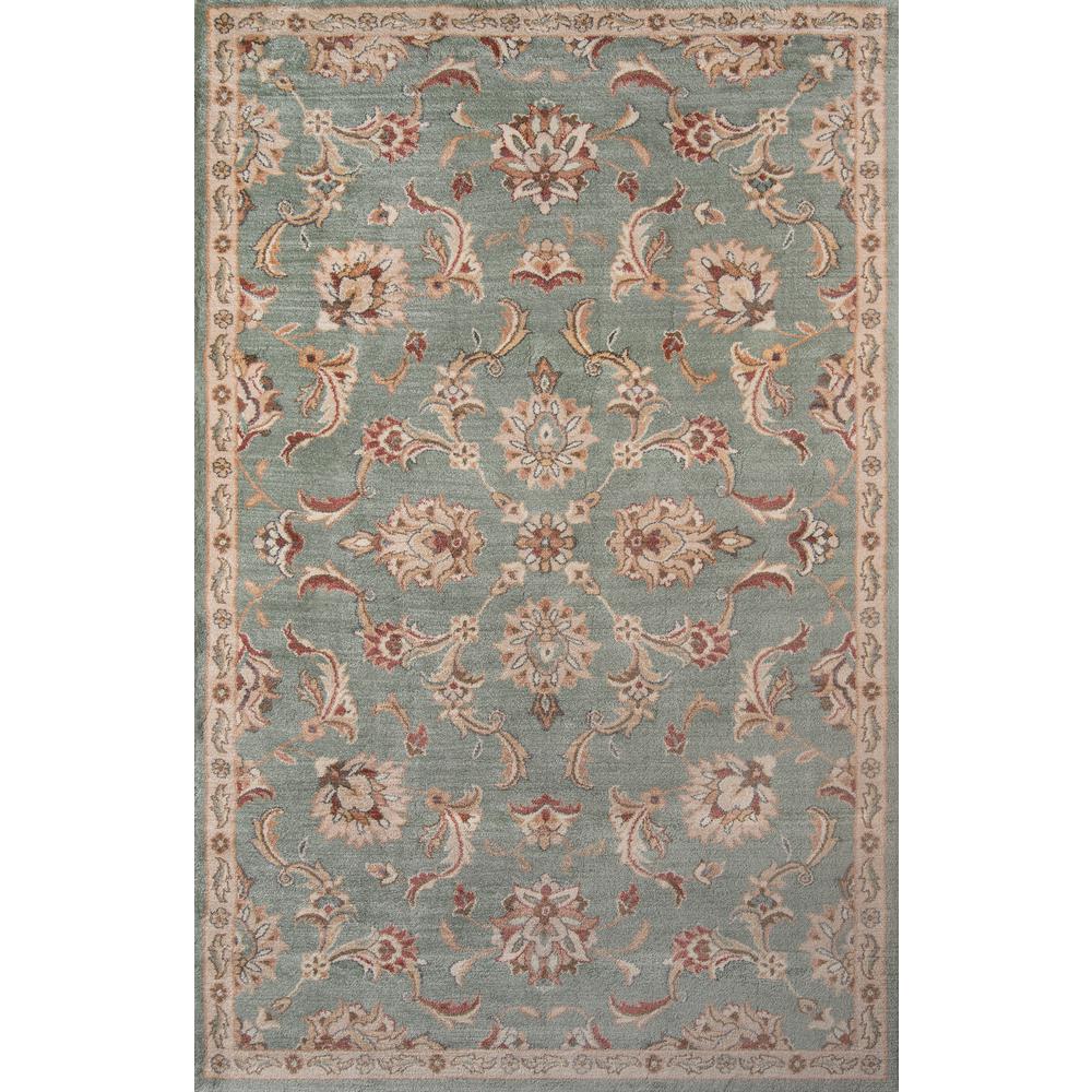 Traditional Rectangle Area Rug, Sage, 2' X 3'