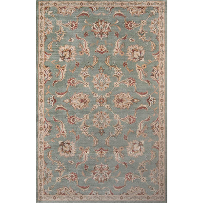 Traditional Rectangle Area Rug, Sage, 2' X 3'