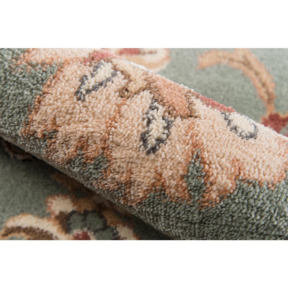 Traditional Rectangle Area Rug, Sage, 2' X 3'