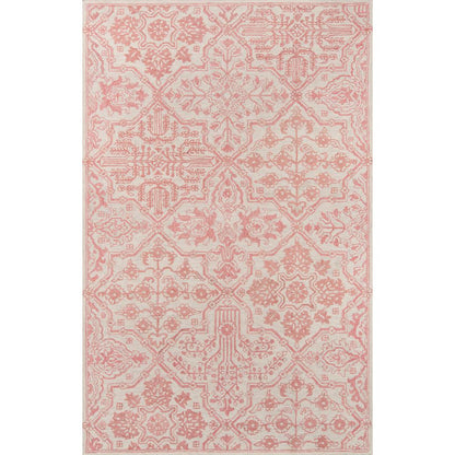Traditional Rectangle Area Rug, Pink, 2' X 3'