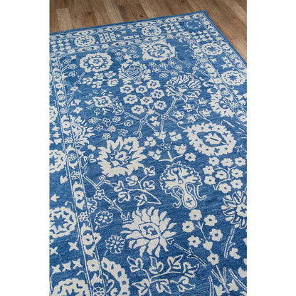 Traditional Rectangle Area Rug, Blue, 2' X 3'