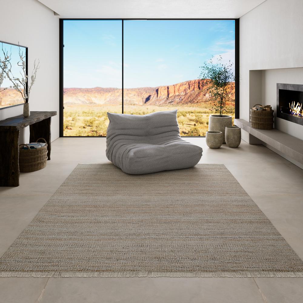 Contemporary Rectangle Area Rug, Natural, 9' X 12'