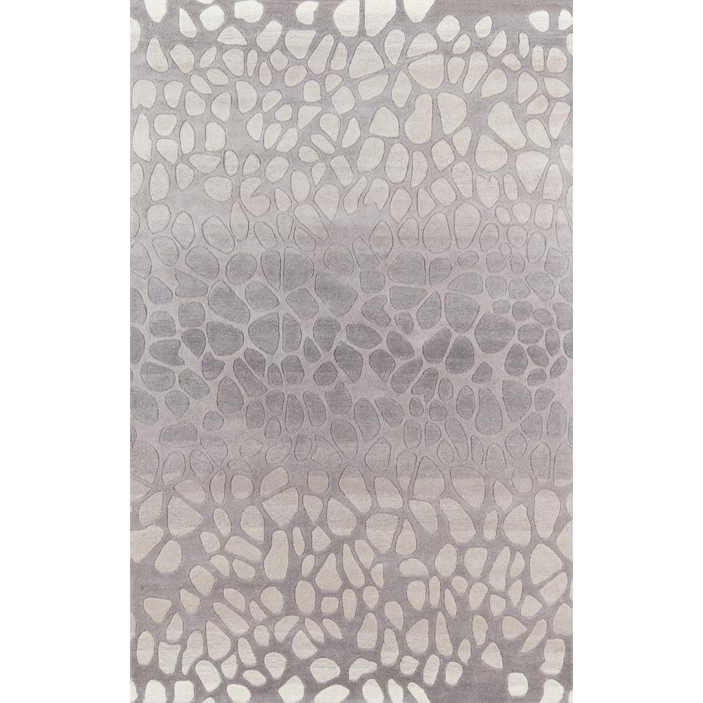 Contemporary Runner Area Rug, Silver, 2'3" X 8' Runner