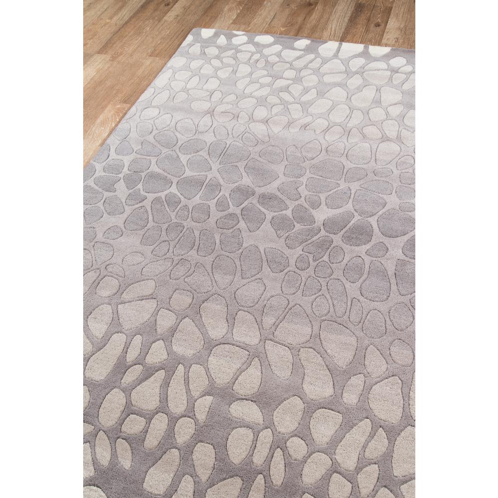 Contemporary Runner Area Rug, Silver, 2'3" X 8' Runner