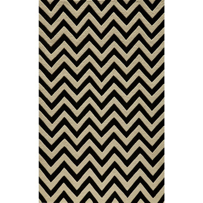 Modern Rectangle Area Rug, Ivory, 3'6" X 5'6"