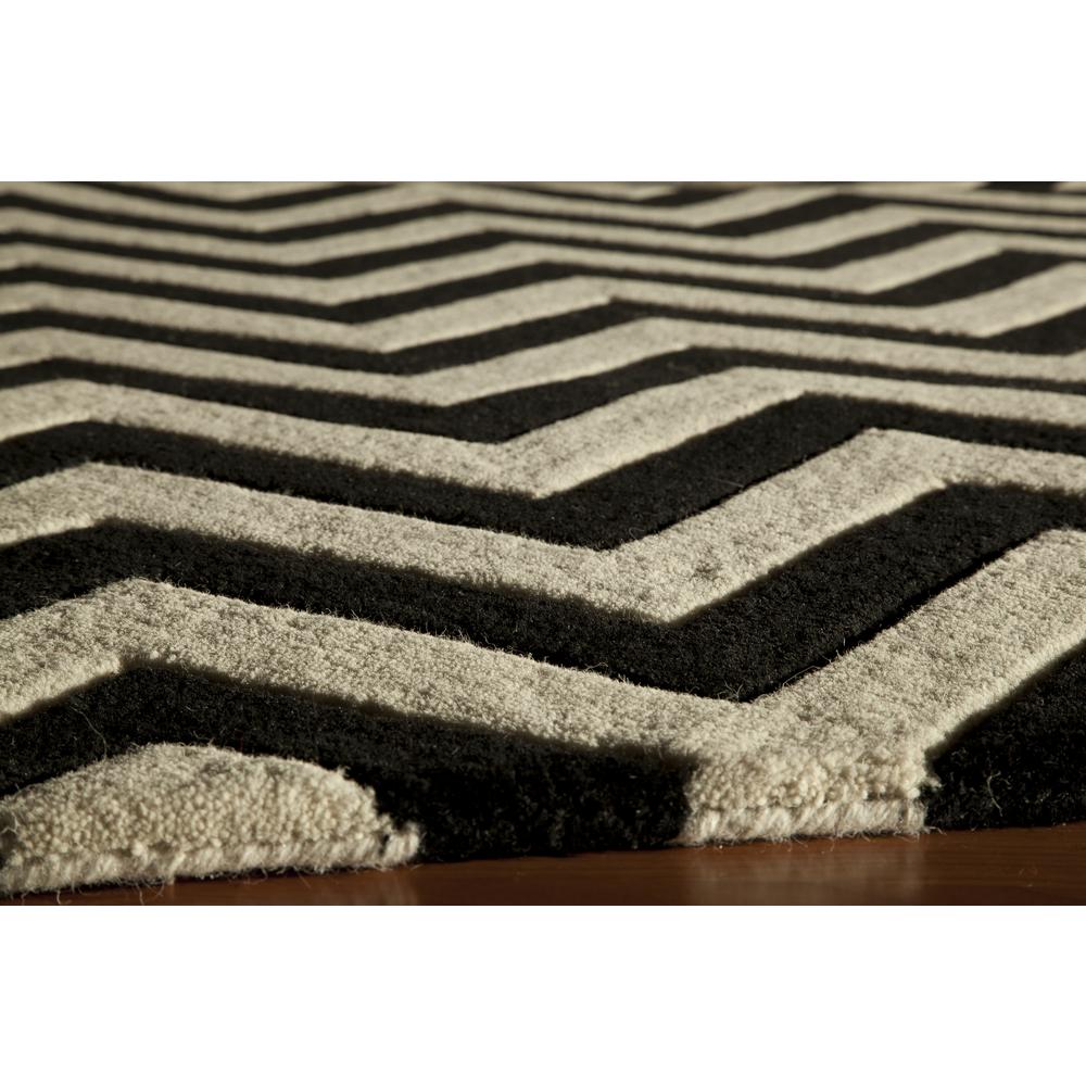 Modern Rectangle Area Rug, Ivory, 3'6" X 5'6"