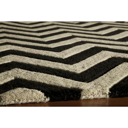 Modern Rectangle Area Rug, Ivory, 3'6" X 5'6"