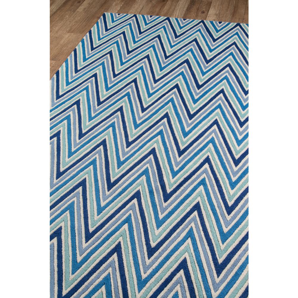 Contemporary Runner Area Rug, Blue, 2'3" X 8' Runner