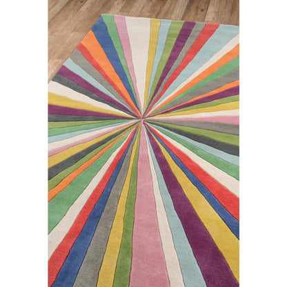 Contemporary Runner Area Rug, Multi, 2'3" X 8' Runner