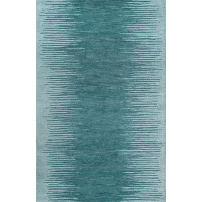 Contemporary Runner Area Rug, Aqua, 2'3" X 8' Runner