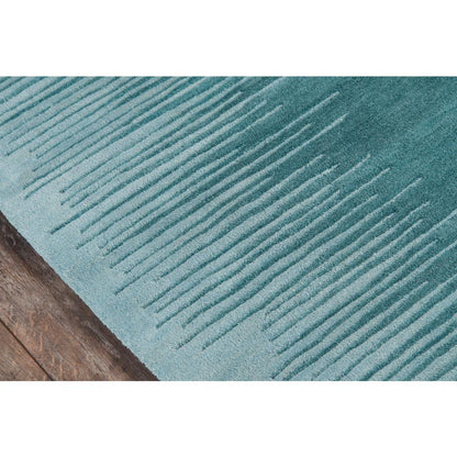 Contemporary Runner Area Rug, Aqua, 2'3" X 8' Runner