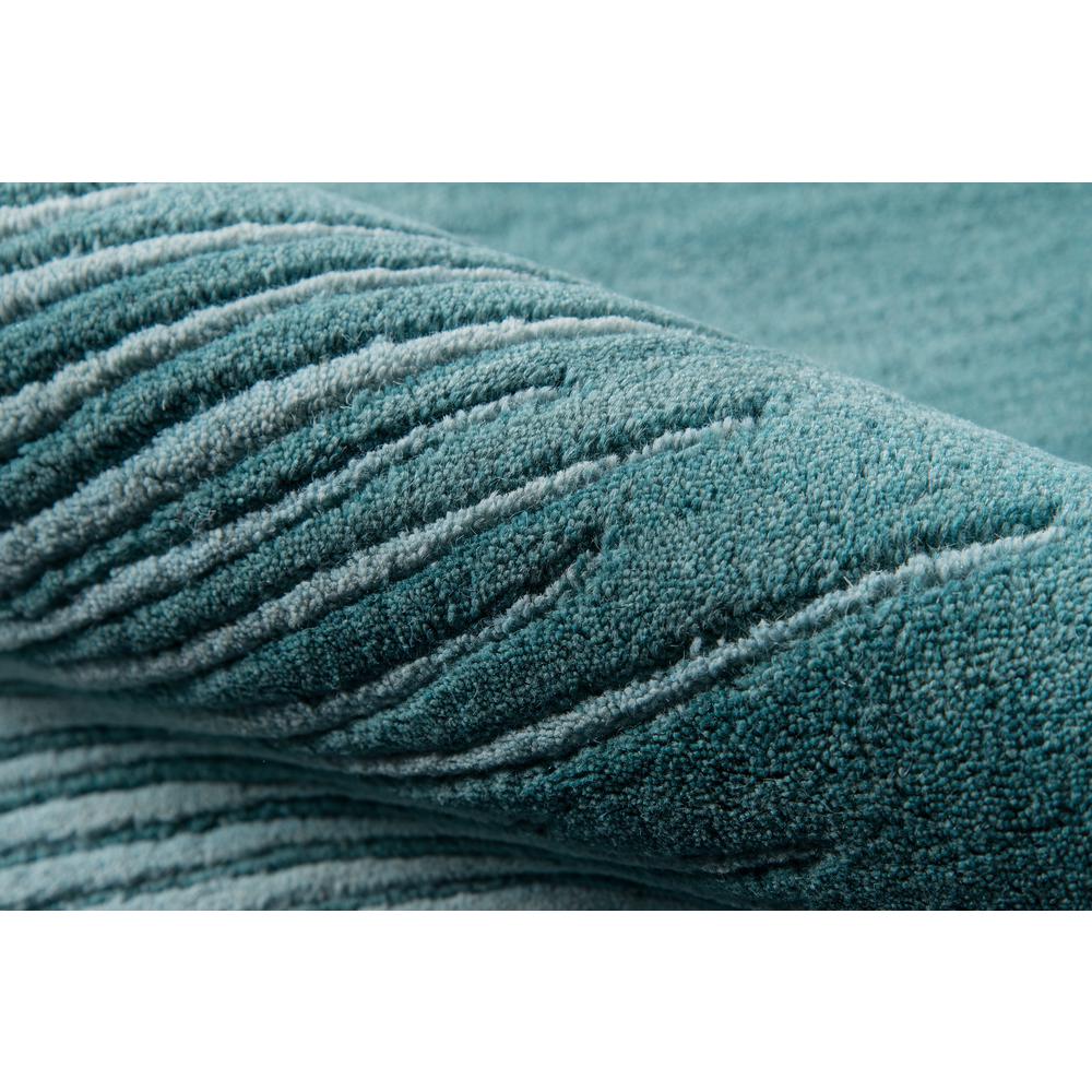 Contemporary Runner Area Rug, Aqua, 2'3" X 8' Runner