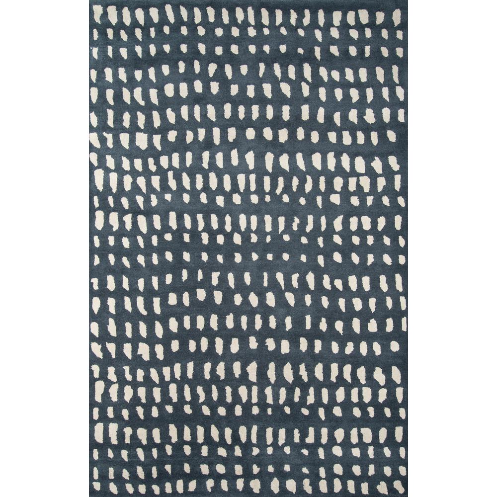 Contemporary Runner Area Rug, Blue, 2'3" X 8' Runner