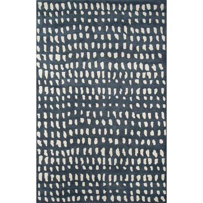Contemporary Runner Area Rug, Blue, 2'3" X 8' Runner