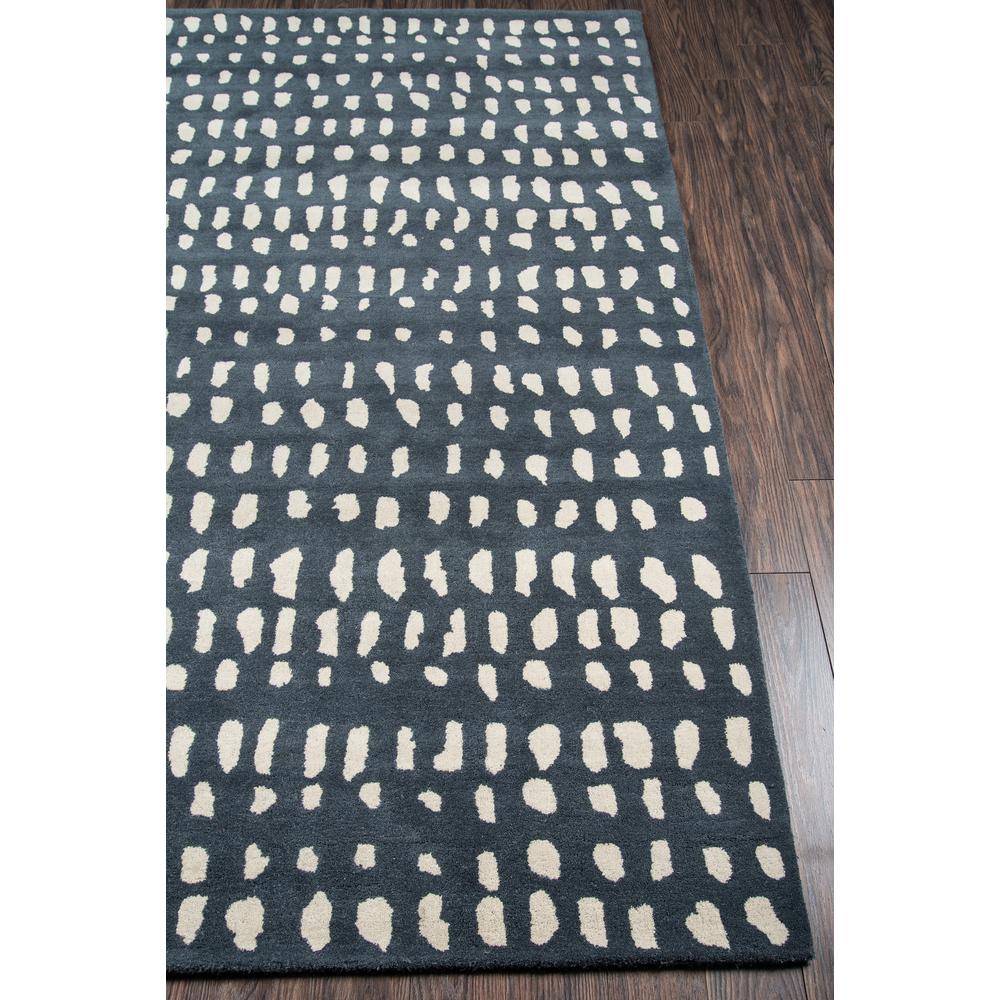 Contemporary Runner Area Rug, Blue, 2'3" X 8' Runner