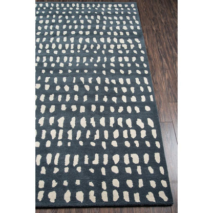 Contemporary Runner Area Rug, Blue, 2'3" X 8' Runner