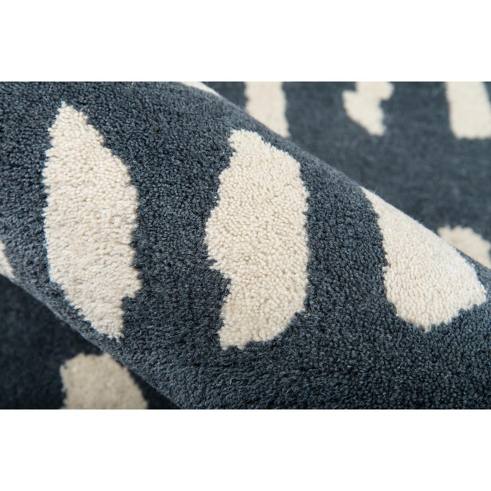 Contemporary Runner Area Rug, Blue, 2'3" X 8' Runner