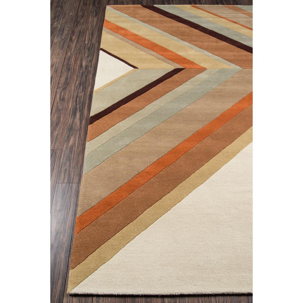 Contemporary Runner Area Rug, Brown, 2'3" X 8' Runner