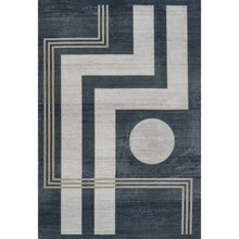 Contemporary Rectangle Area Rug, Blue, 1'10" X 2'10"