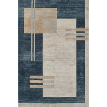Contemporary Rectangle Area Rug, Blue, 1'10" X 2'10"