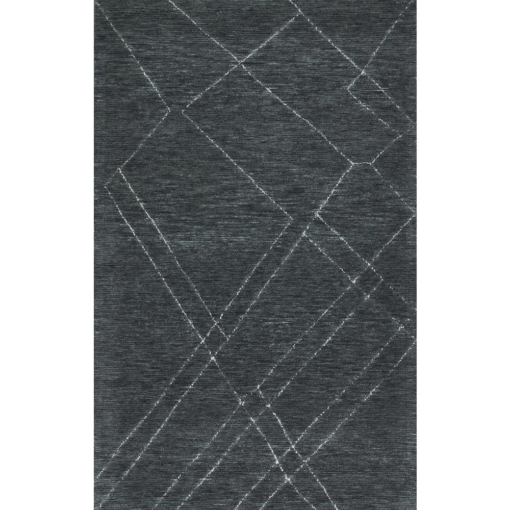 Contemporary Rectangle Area Rug, Blue, 2' X 4'