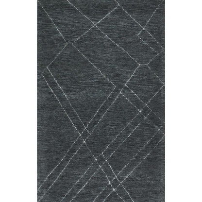 Contemporary Rectangle Area Rug, Blue, 2' X 4'