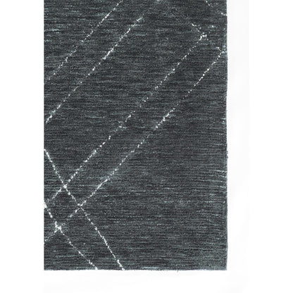 Contemporary Rectangle Area Rug, Blue, 2' X 4'