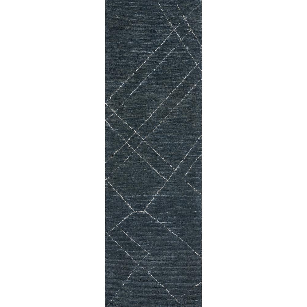 Contemporary Rectangle Area Rug, Blue, 2' X 4'