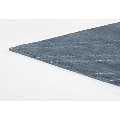 Contemporary Rectangle Area Rug, Blue, 2' X 4'
