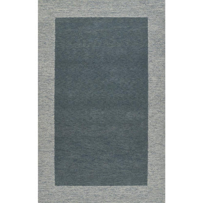 Contemporary Rectangle Area Rug, Blue, 2' X 4'